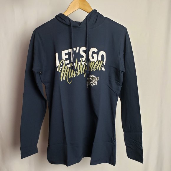 Old Varsity Brand Tops - Old Varsity Brand Ladies Long Sleeve Hooded TShirt